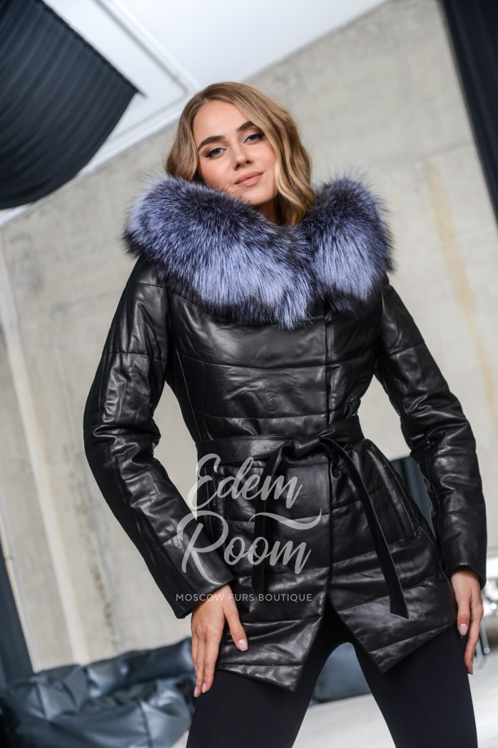 Кожаная куртка-пальто для Еврозимы