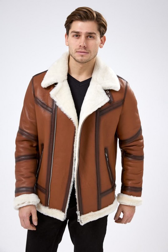 Мужская дублёнка пилот 