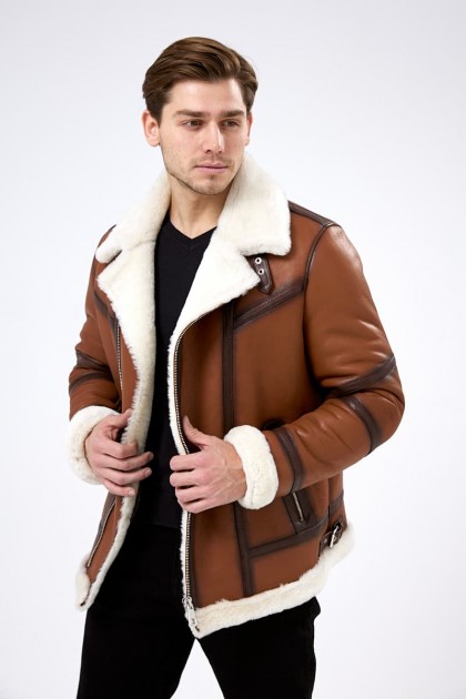 Мужская дублёнка пилот 