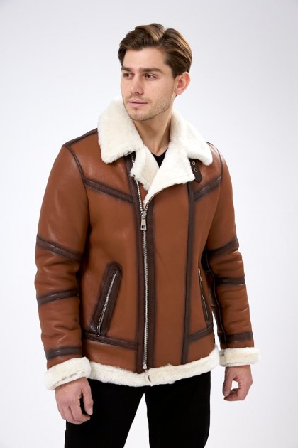 Мужская дублёнка пилот 