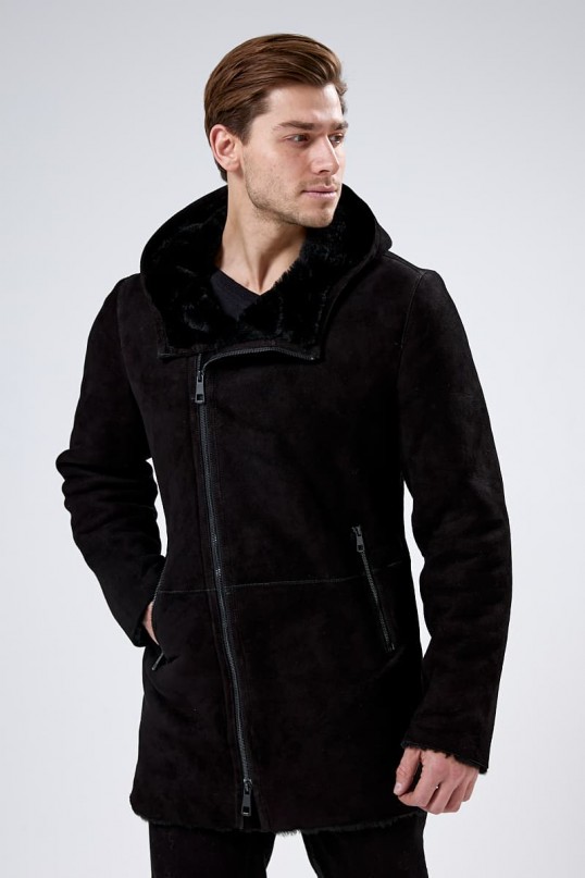 Мужская дублёнка из натуральной замши