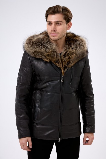Зимняя куртка из натуральной кожи
