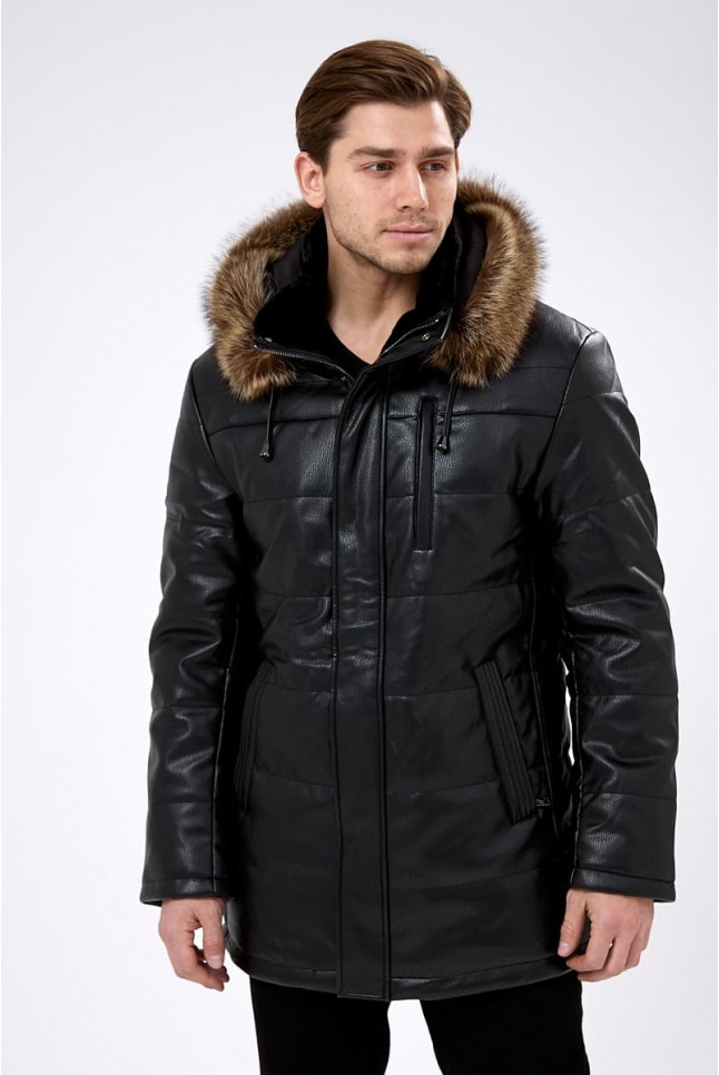 Зимняя куртка из натуральной кожи