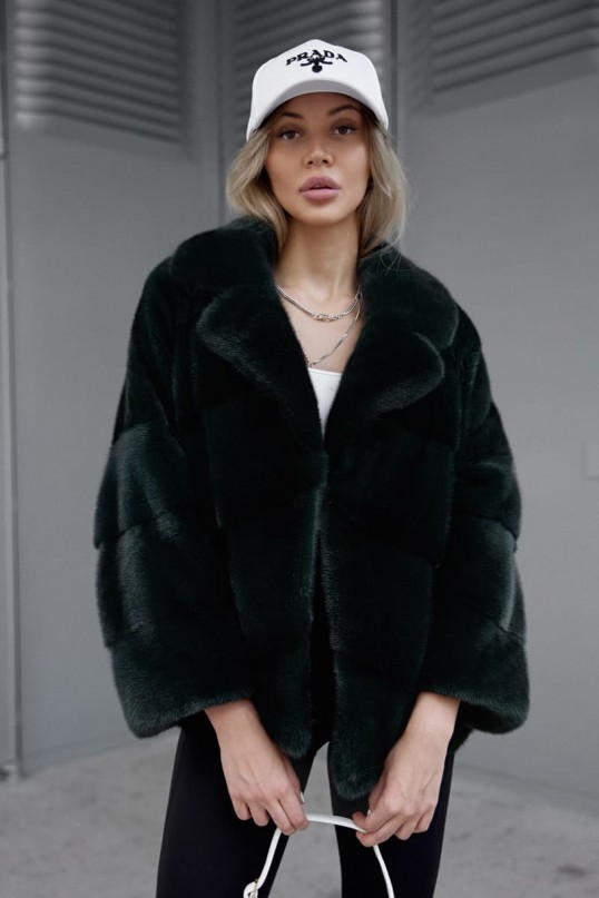 Короткая норковая шуба