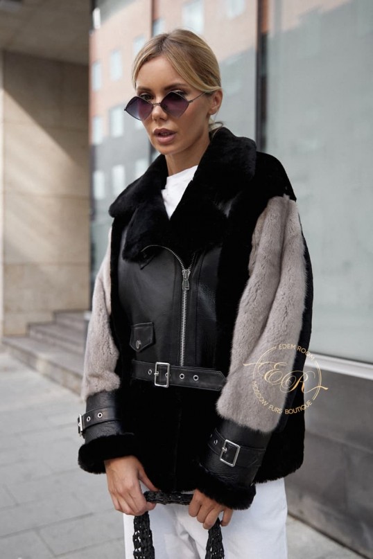 КУРТКА - ДУБЛЁНКА ИЗ МЕРИНОСА И НОРКИ