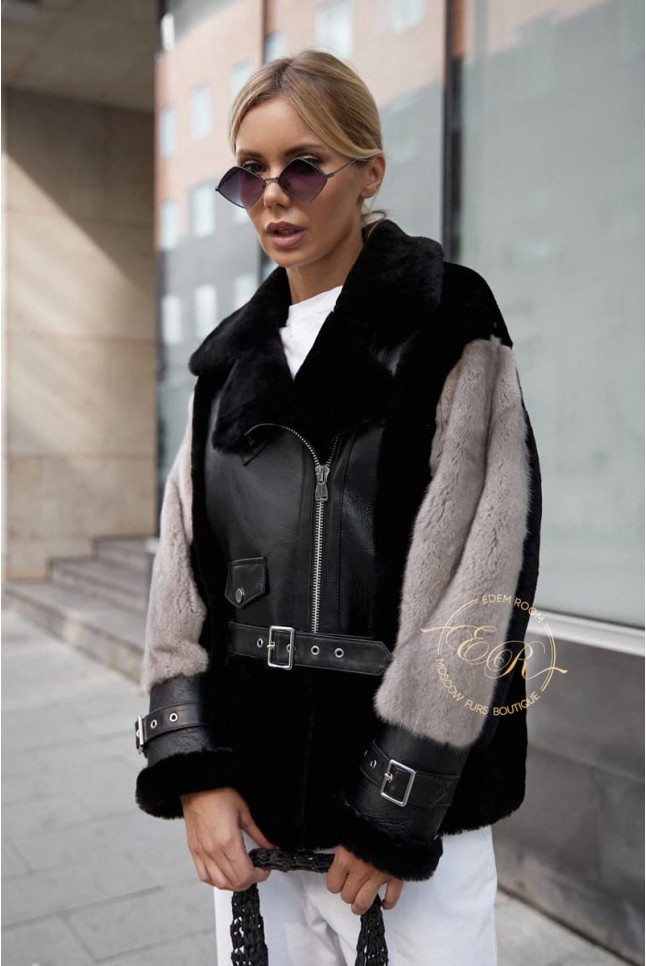 КУРТКА - ДУБЛЁНКА ИЗ МЕРИНОСА И НОРКИ