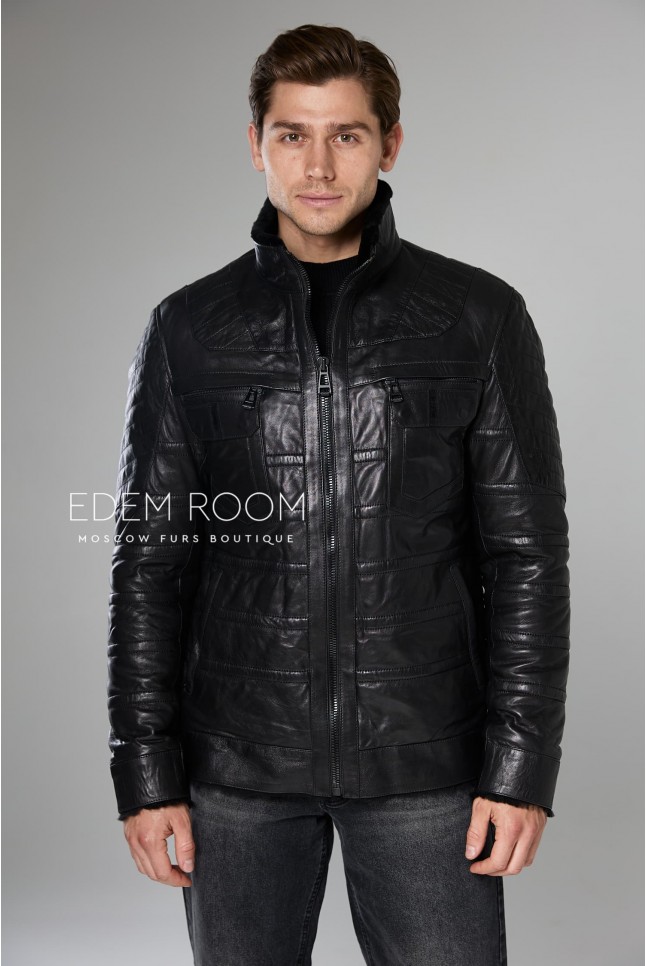 короткая мужская дублёнка короткая мужская дублёнка