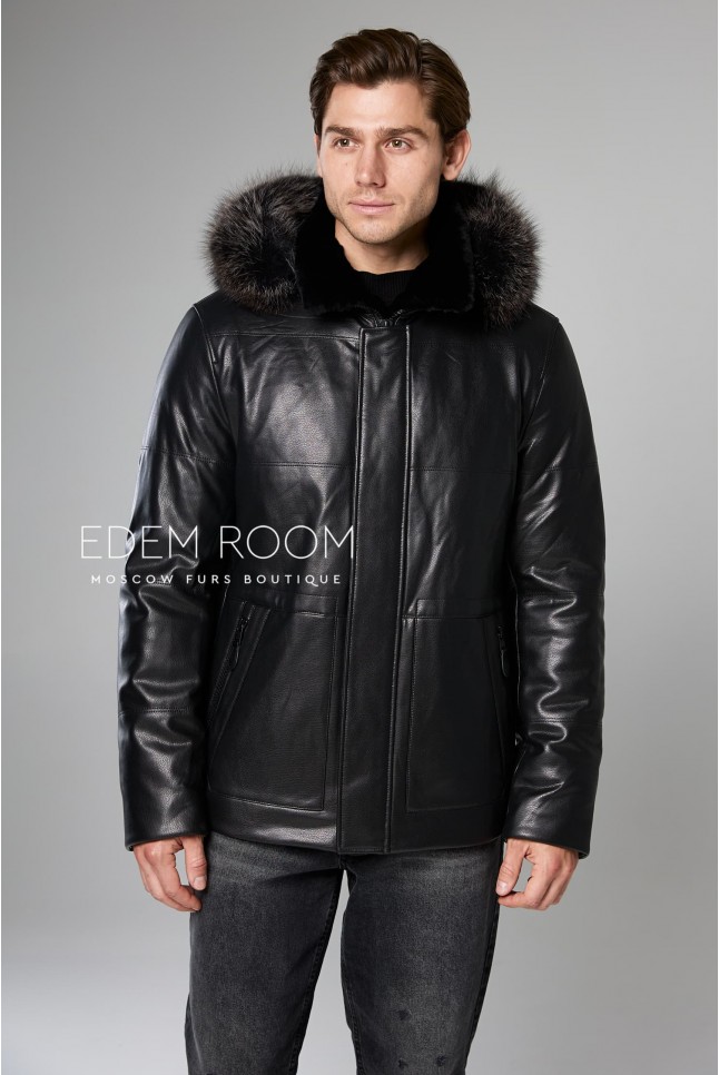 мужская кожаная куртка для зимы