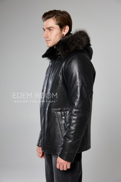 мужская кожаная куртка для зимы