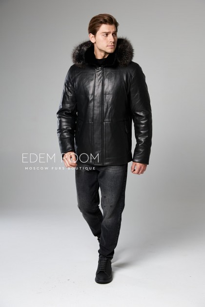 мужская кожаная куртка для зимы