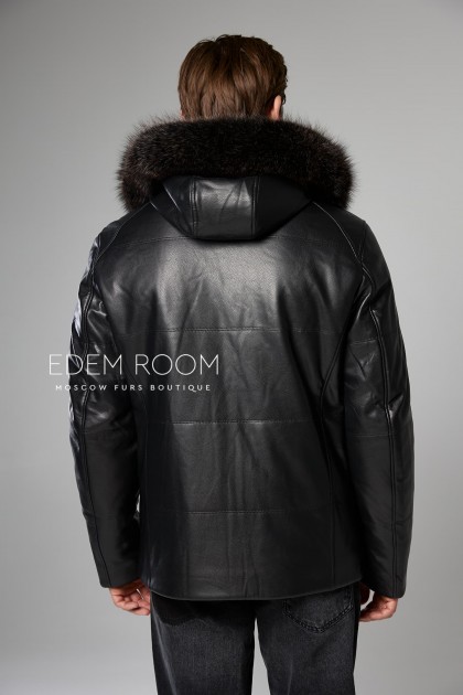 мужская кожаная куртка для зимы