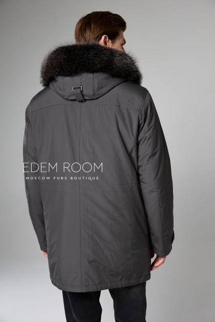  куртка - пуховик серого цвета
