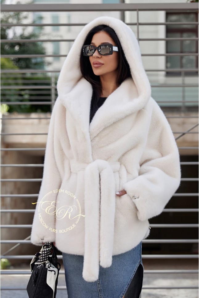 Автоледи под пояс из экомеха под норку