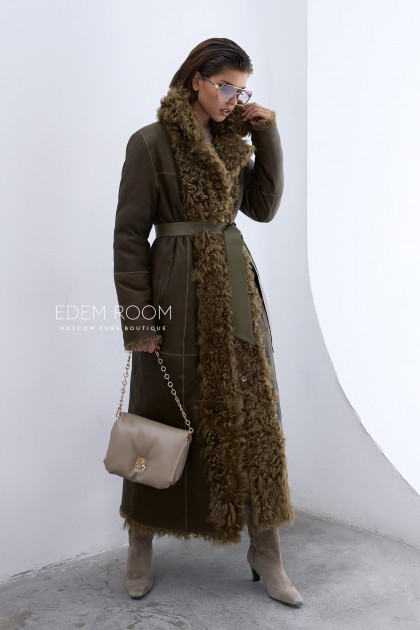 шуба - дублёнка из овчины ( двухсторонняя)