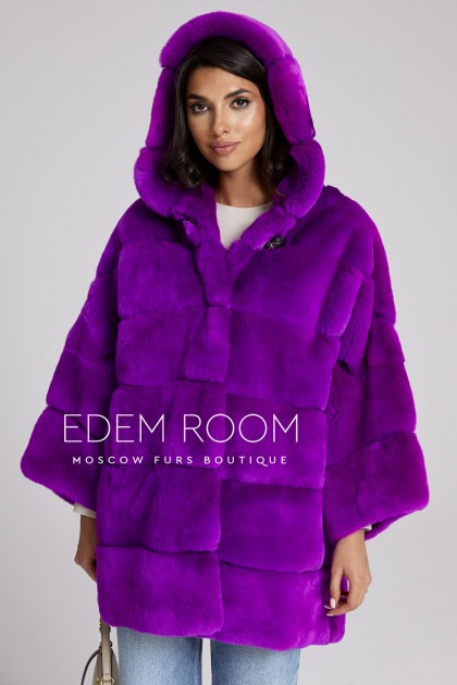 пончо с капюшоном  из орилага