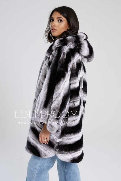 женская шуба из кролика рекс