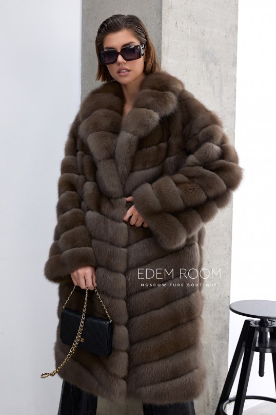 шуба из меха куницы