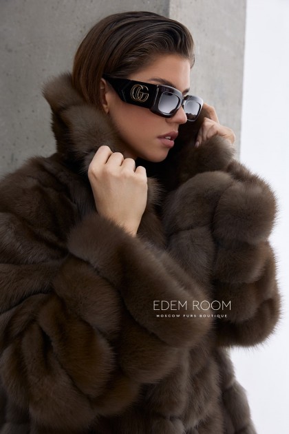 шуба из меха куницы