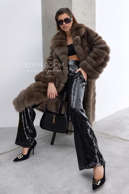 шуба из меха куницы