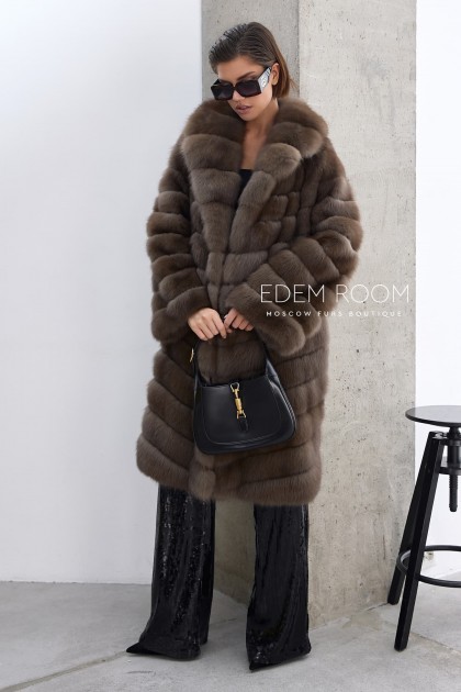 шуба из меха куницы