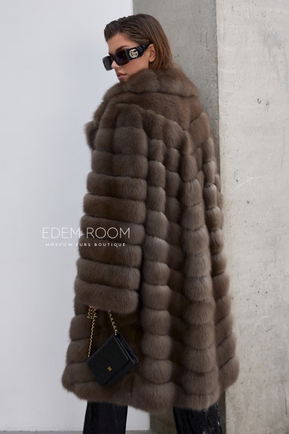 шуба из меха куницы