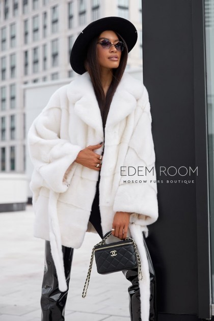 белое норковое пончо белое норковое пончо