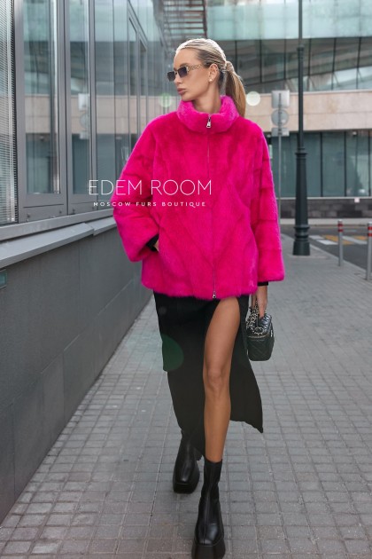 норковая куртка на молнии норковая куртка на молнии