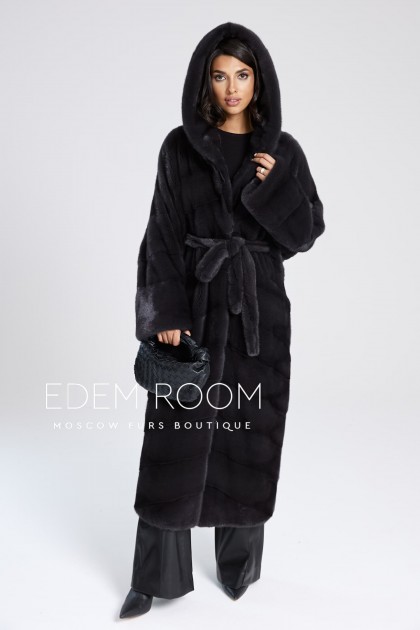 норковая шуба под пояс