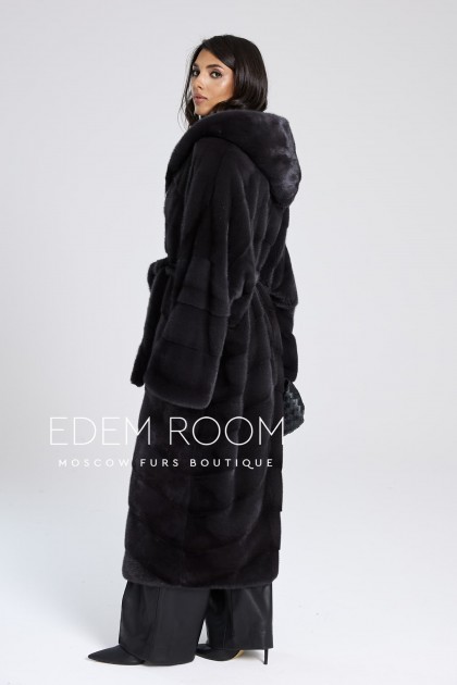 норковая шуба под пояс