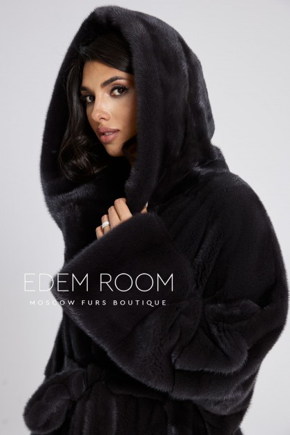 норковая шуба под пояс