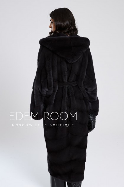 норковая шуба под пояс