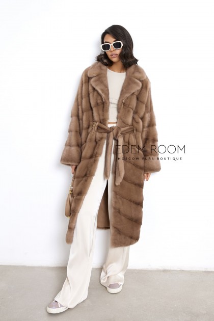 норковая шуба под пояс