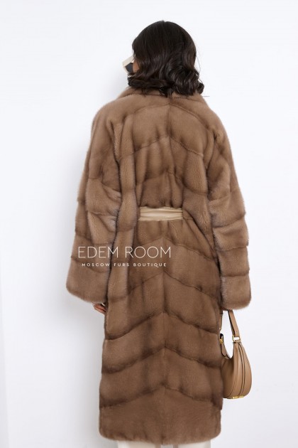 норковая шуба под пояс