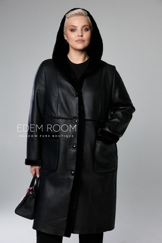 дублёнка на пуговицах для женщин