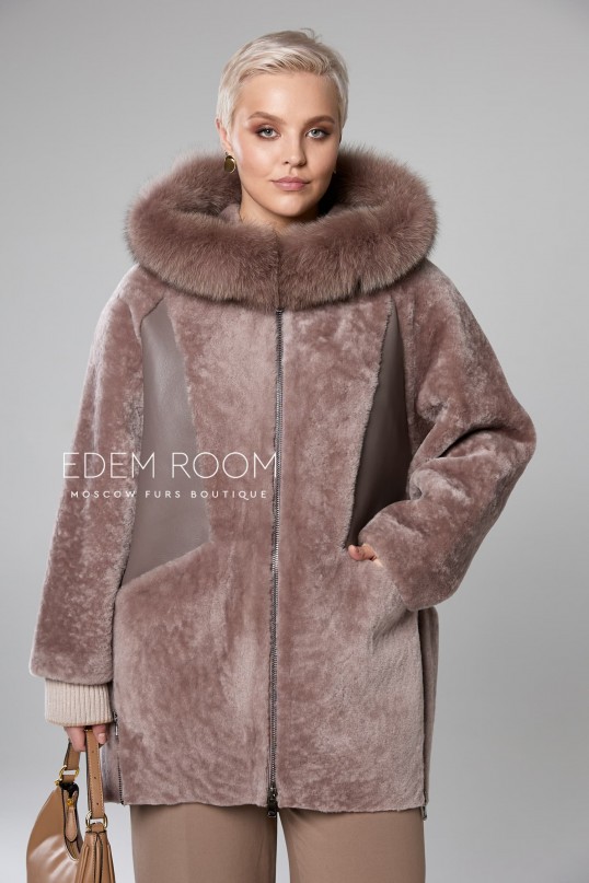 удобная куртка - дублёнка для больших размеров