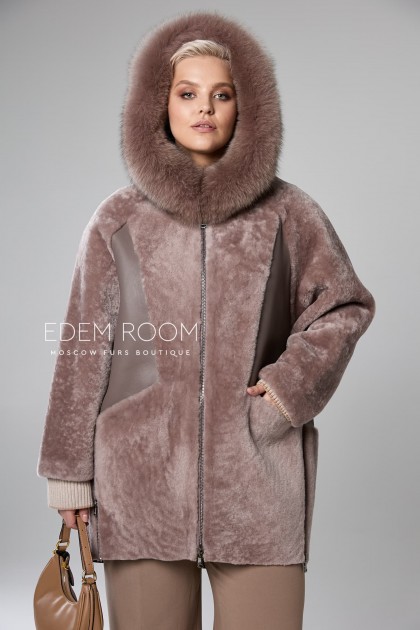 удобная куртка - дублёнка для больших размеров