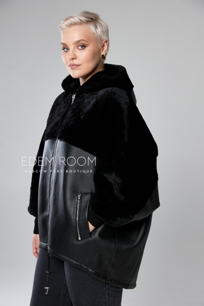 модная куртка - дублёнка для больших размеров
