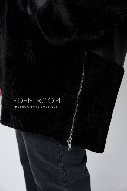 чёрная дублёнка для женщин
