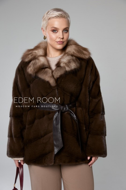 норковая шуба - автоледи с куницей