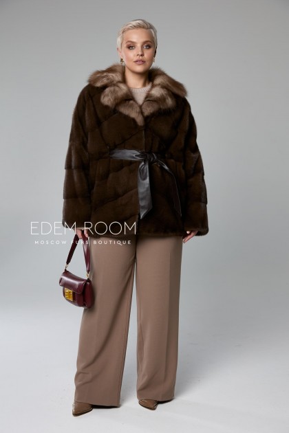 норковая шуба - автоледи с куницей