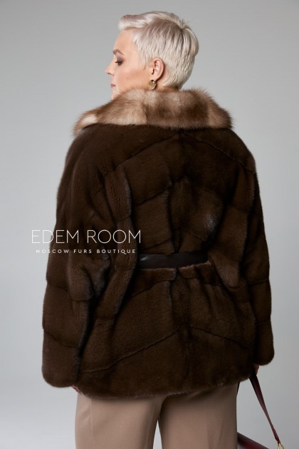 норковая шуба - автоледи с куницей