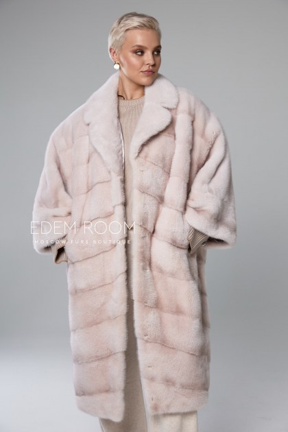 Светлая норковая шуба