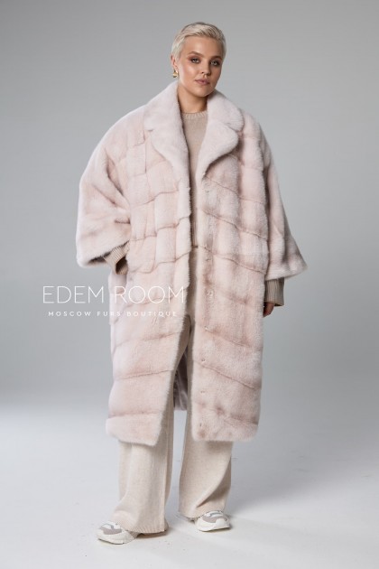 Светлая норковая шуба