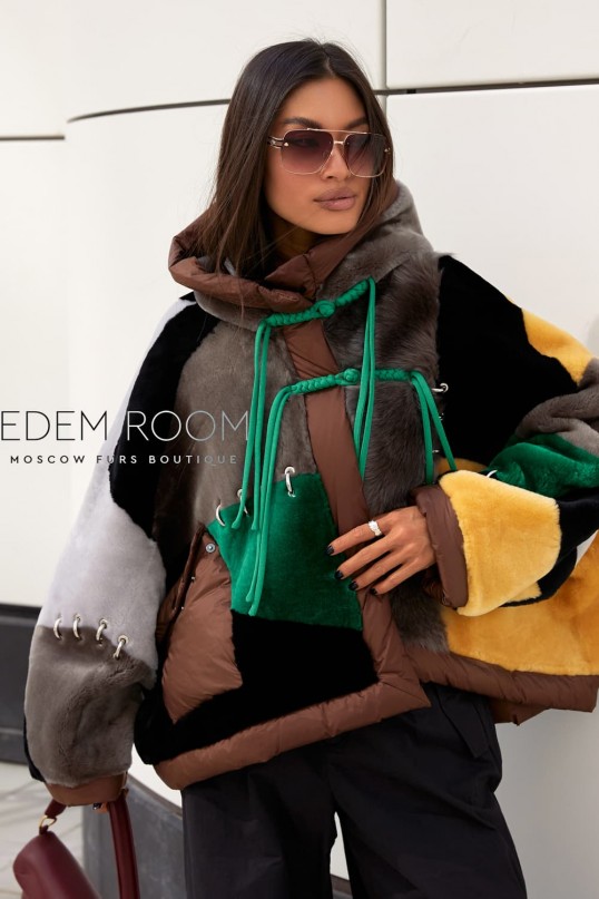 шубка - дублёнка из мериноса - овер