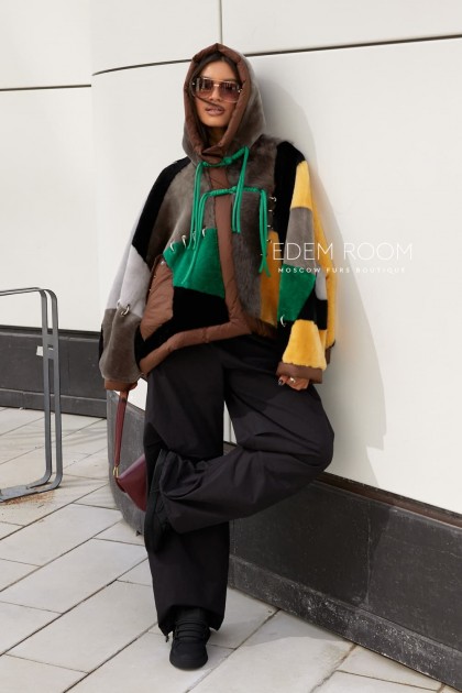 шубка - дублёнка из мериноса - овер