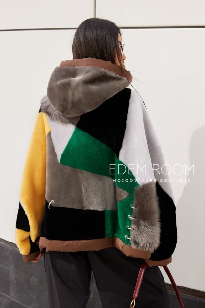 шубка - дублёнка из мериноса - овер