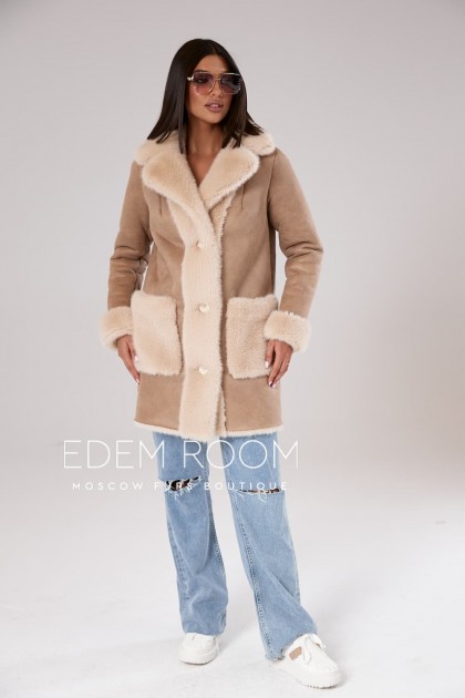 женская дублёнка не натуральная