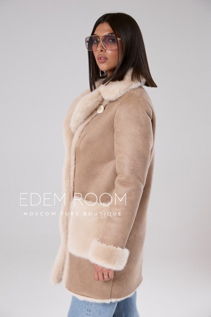 женская дублёнка не натуральная