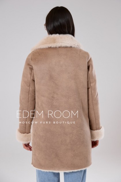 женская дублёнка не натуральная