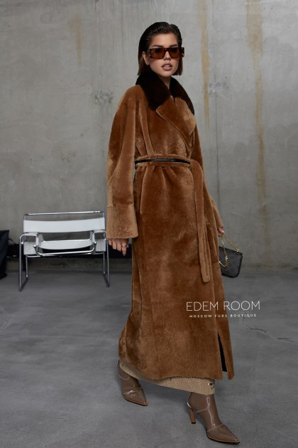 двухсторонняя дублёнка под пояс